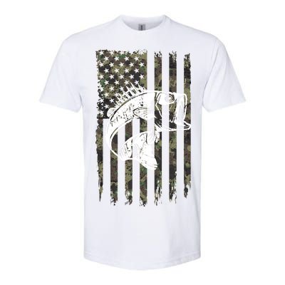 USA Flag Camo Camouflage Fish Softstyle® CVC T-Shirt