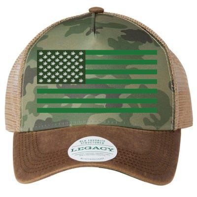 USA Flag Marijuana Cannabis Weed Styled Legacy Tie Dye Trucker Hat