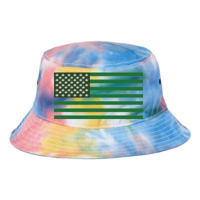 USA Flag Marijuana Cannabis Weed Styled Tie Dye Newport Bucket Hat