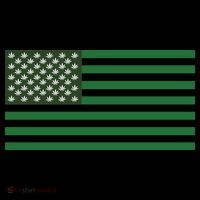 USA Flag Marijuana Cannabis Weed Styled T-Shirt