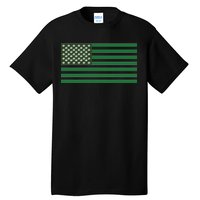 USA Flag Marijuana Cannabis Weed Styled Tall T-Shirt