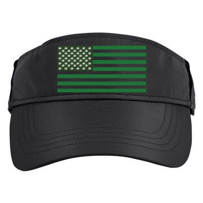 USA Flag Marijuana Cannabis Weed Styled Adult Drive Performance Visor