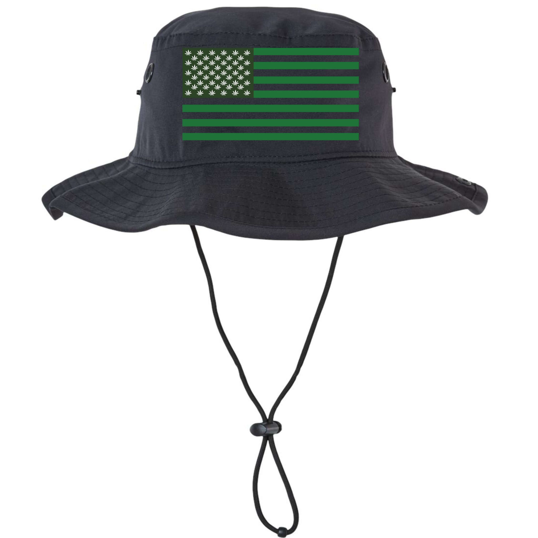 USA Flag Marijuana Cannabis Weed Styled Bucket Hat