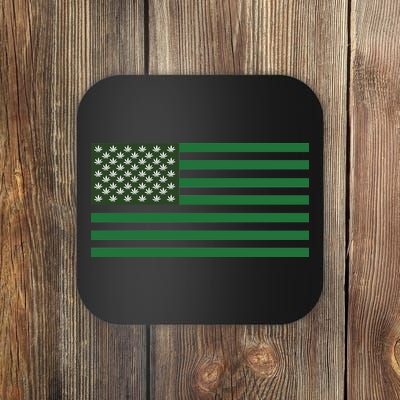 USA Flag Marijuana Cannabis Weed Styled Coaster