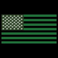 USA Flag Marijuana Cannabis Weed Styled Drawstring Bag