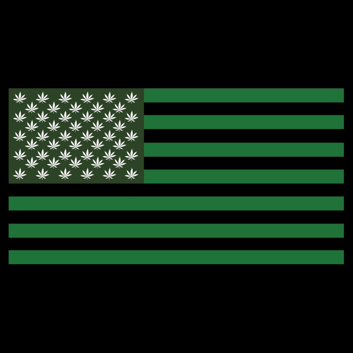 USA Flag Marijuana Cannabis Weed Styled 16 in Basic Backpack