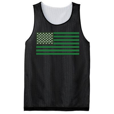 USA Flag Marijuana Cannabis Weed Styled Mesh Reversible Basketball Jersey Tank