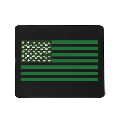 USA Flag Marijuana Cannabis Weed Styled Mousepad