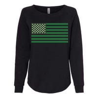 USA Flag Marijuana Cannabis Weed Styled Womens California Wash Sweatshirt