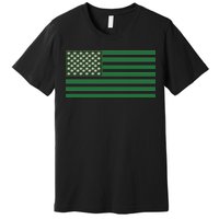 USA Flag Marijuana Cannabis Weed Styled Premium T-Shirt