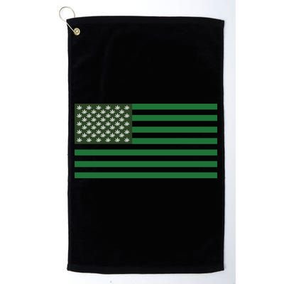 USA Flag Marijuana Cannabis Weed Styled Golf Towel
