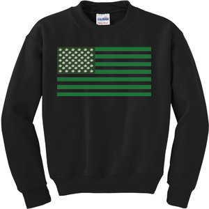 USA Flag Marijuana Cannabis Weed Styled Kids Sweatshirt