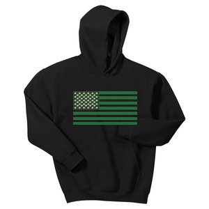 USA Flag Marijuana Cannabis Weed Styled Kids Hoodie