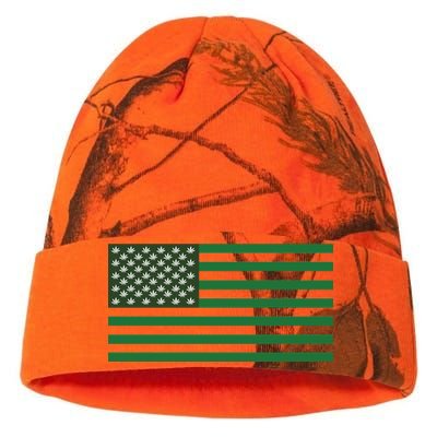 USA Flag Marijuana Cannabis Weed Styled Kati Licensed 12" Camo Beanie