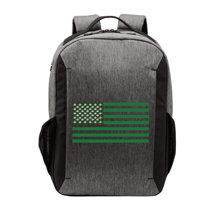 USA Flag Marijuana Cannabis Weed Styled Vector Backpack