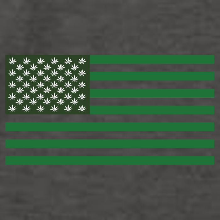 USA Flag Marijuana Cannabis Weed Styled Vector Backpack