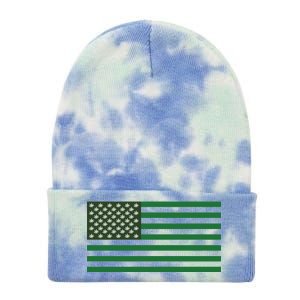 USA Flag Marijuana Cannabis Weed Styled Tie Dye 12in Knit Beanie