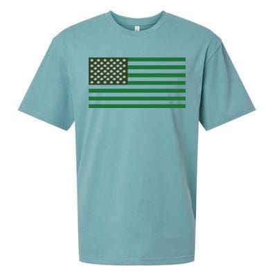 USA Flag Marijuana Cannabis Weed Styled Sueded Cloud Jersey T-Shirt