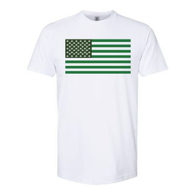 USA Flag Marijuana Cannabis Weed Styled Softstyle® CVC T-Shirt