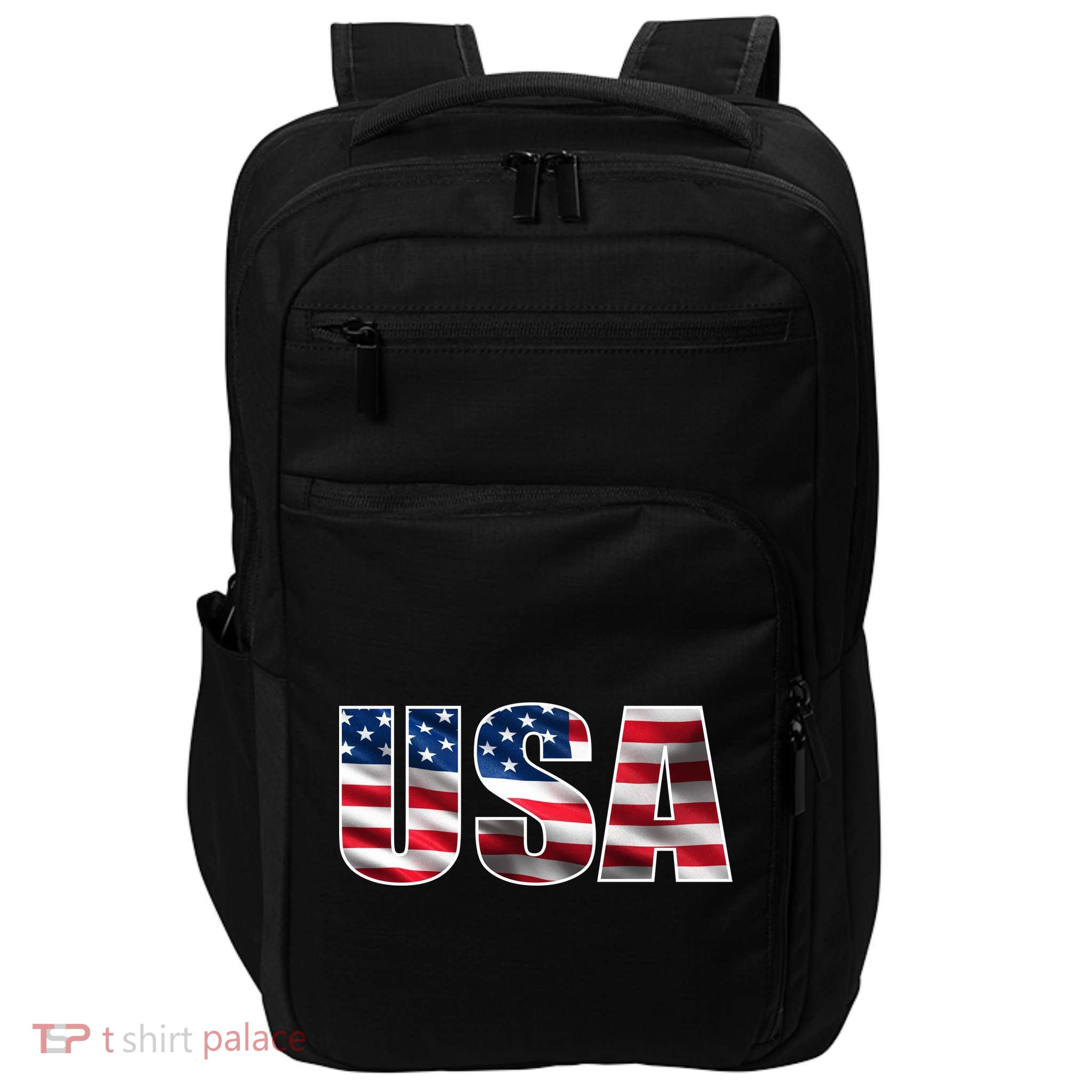 USA Flag Team Logo Impact Tech Backpack