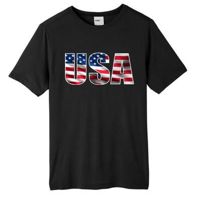 USA Flag Team Logo Tall Fusion ChromaSoft Performance T-Shirt