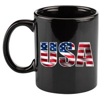 USA Flag Team Logo 11oz C Handle Ceramic Mug