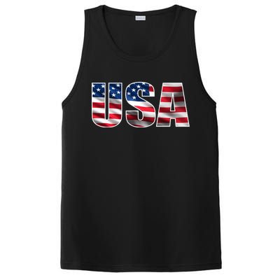 USA Flag Team Logo PosiCharge Competitor Tank