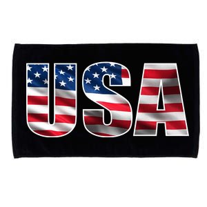 USA Flag Team Logo Microfiber Hand Towel