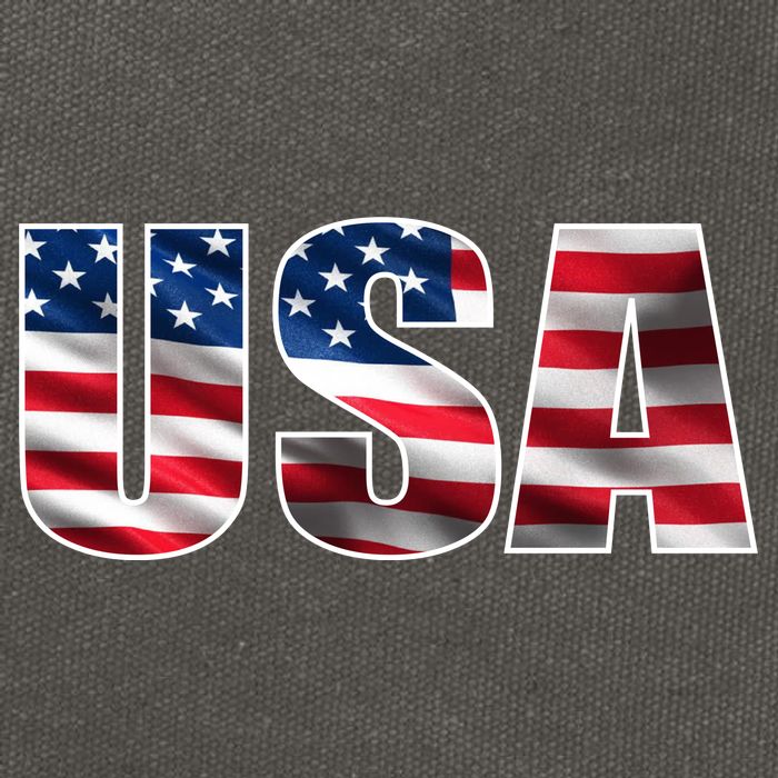 USA Flag Team Logo Cotton Canvas Backpack