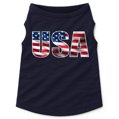 USA Flag Team Logo Doggie Tank