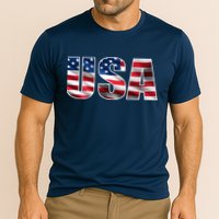 USA Flag Team Logo Cooling Performance Crew T-Shirt