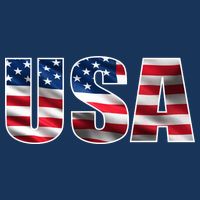 USA Flag Team Logo Cooling Performance Crew T-Shirt