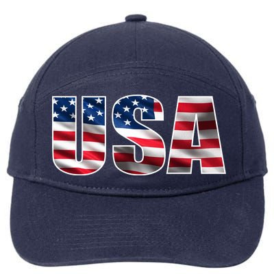 USA Flag Team Logo 7-Panel Snapback Hat