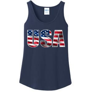 USA Flag Team Logo Ladies Essential Tank