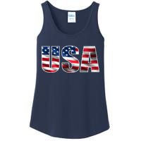 USA Flag Team Logo Ladies Essential Tank