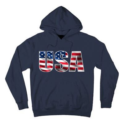 USA Flag Team Logo Tall Hoodie