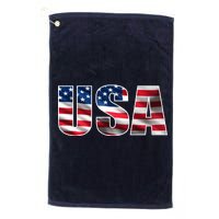 USA Flag Team Logo Platinum Collection Golf Towel