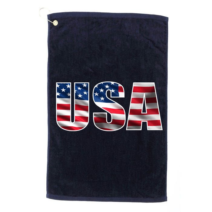 USA Flag Team Logo Platinum Collection Golf Towel