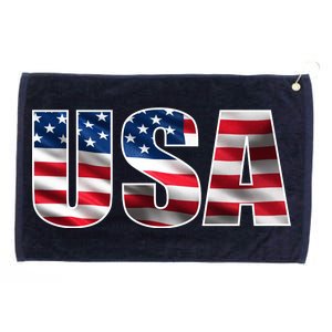 USA Flag Team Logo Grommeted Golf Towel