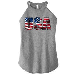 USA Flag Team Logo Women's Perfect Tri Rocker Tank