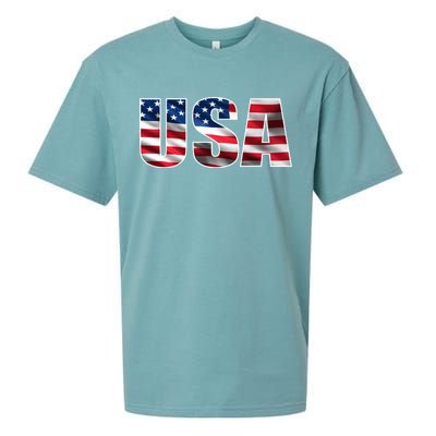 USA Flag Team Logo Sueded Cloud Jersey T-Shirt