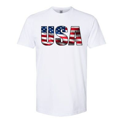 USA Flag Team Logo Softstyle® CVC T-Shirt