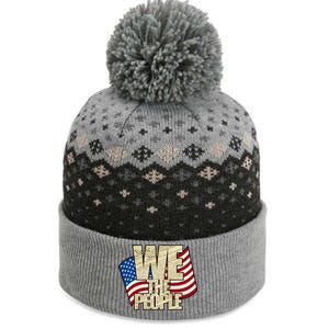 USA Flag: We The People The Baniff Cuffed Pom Beanie