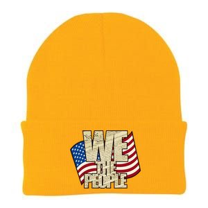 USA Flag: We The People Knit Cap Winter Beanie