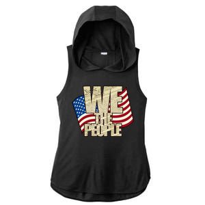 USA Flag: We The People Ladies PosiCharge Tri-Blend Wicking Draft Hoodie Tank