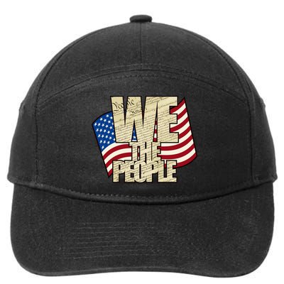 USA Flag: We The People 7-Panel Snapback Hat