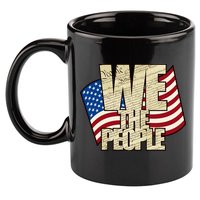USA Flag: We The People 11oz C Handle Ceramic Mug