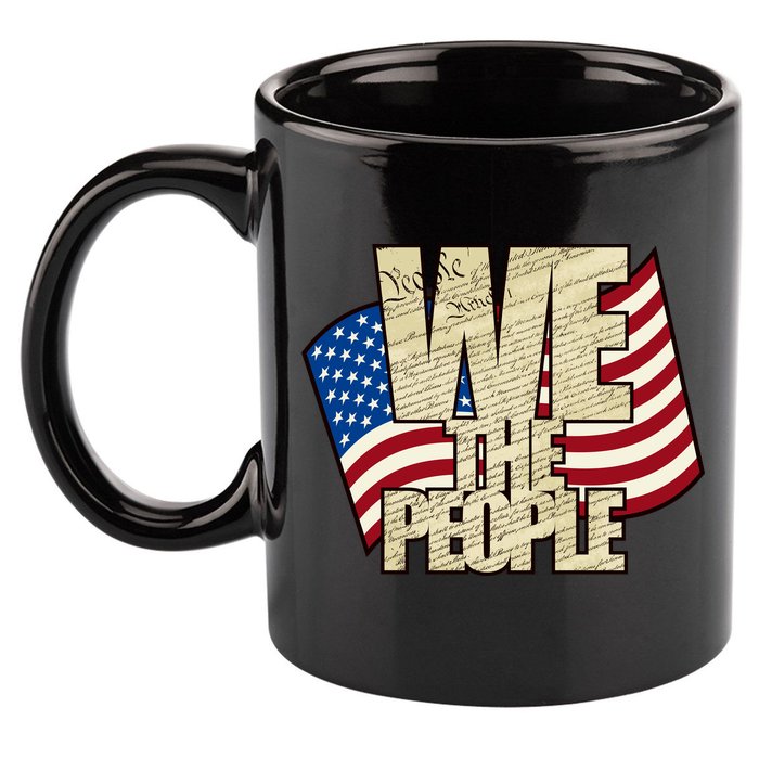 USA Flag: We The People 11oz C Handle Ceramic Mug