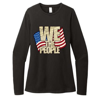 USA Flag: We The People Womens CVC Long Sleeve Shirt