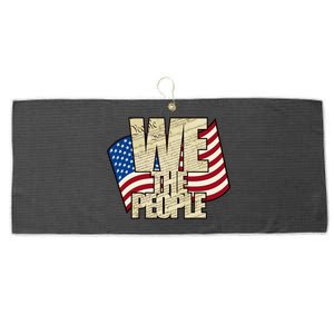 USA Flag: We The People Large Microfiber Waffle Golf Towel